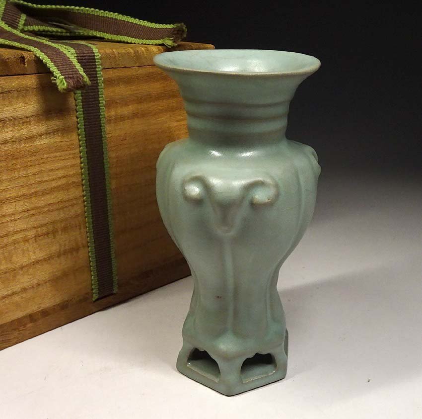 時代 花瓶 陶器 昇龍曇双耳付 処分価格