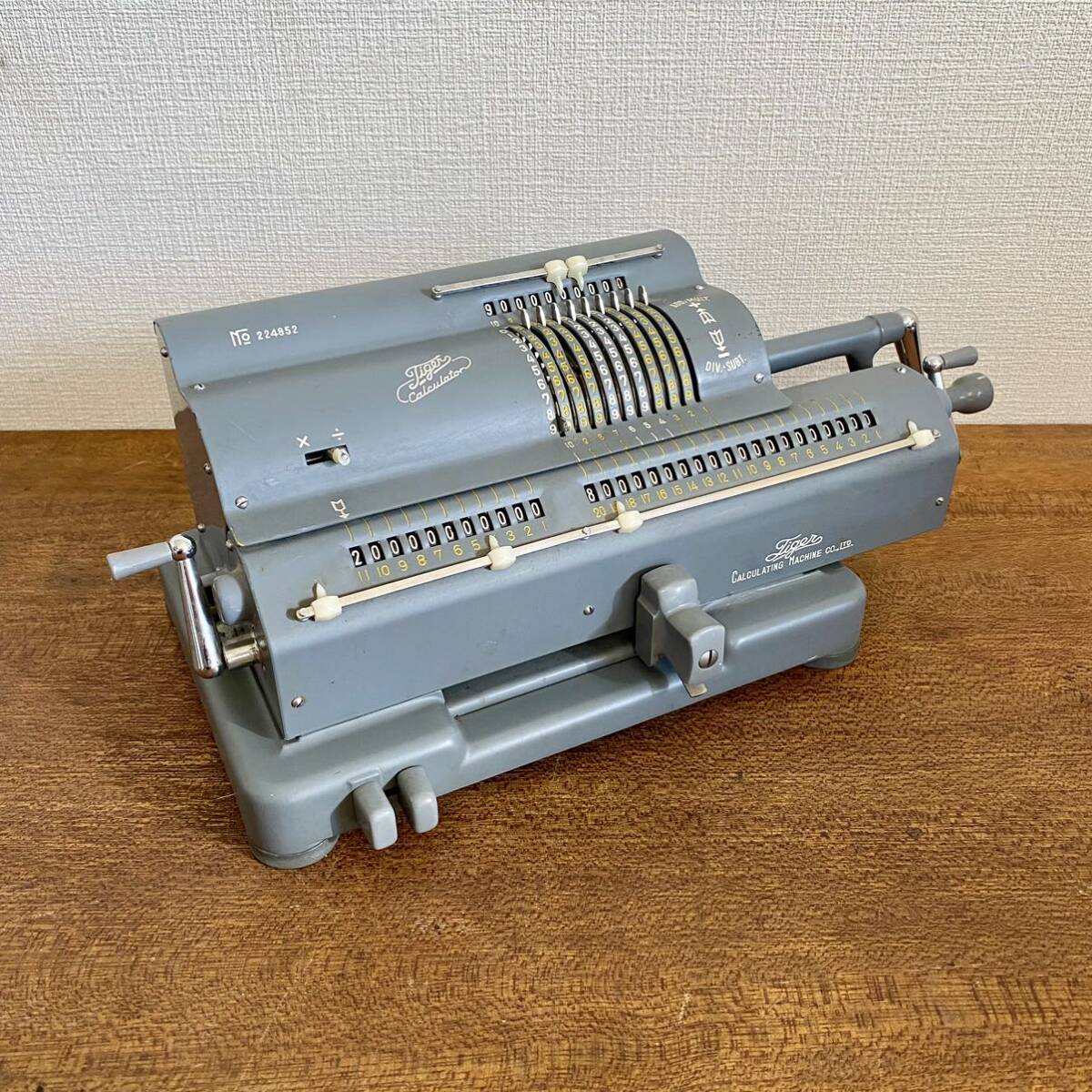 TIGER タイガー アンティーク 計算機 H68-21 機械式手回し連乗型