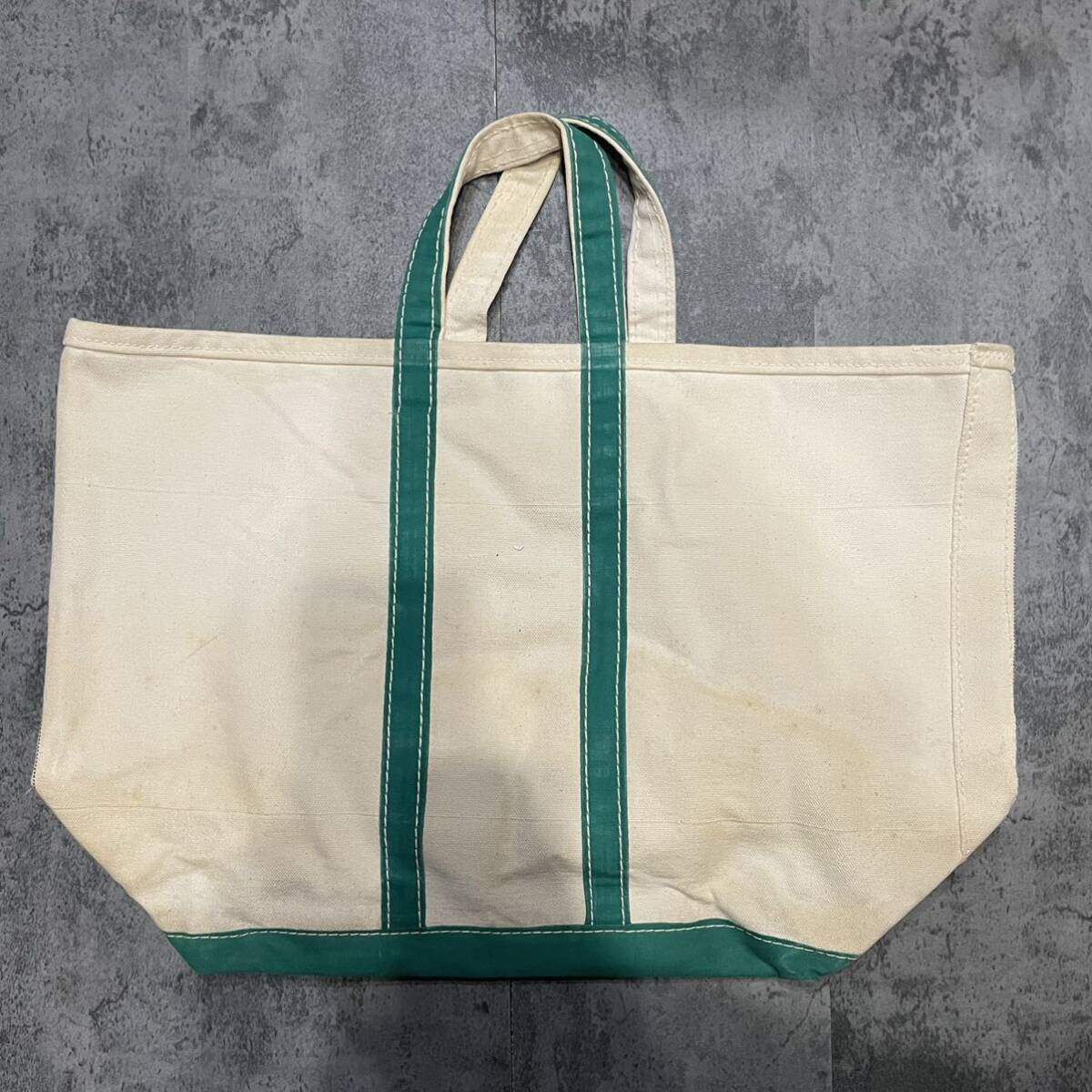 希少 USA製 80s ～ LLBEAN エルエルビーン ラグ ブランケット コットン