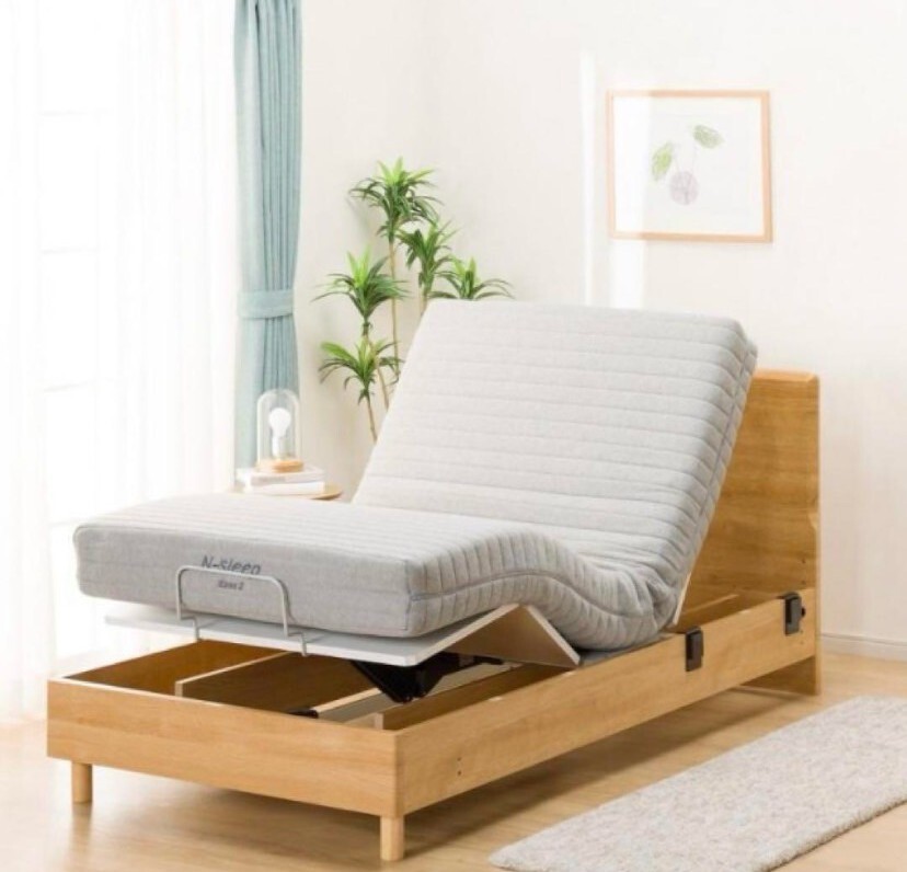 ニトリ 電動リクライニングベッド シングル マットレス付き 介護補助