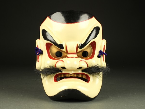 木製猿面 神楽面 木製神楽面 鬼の顔