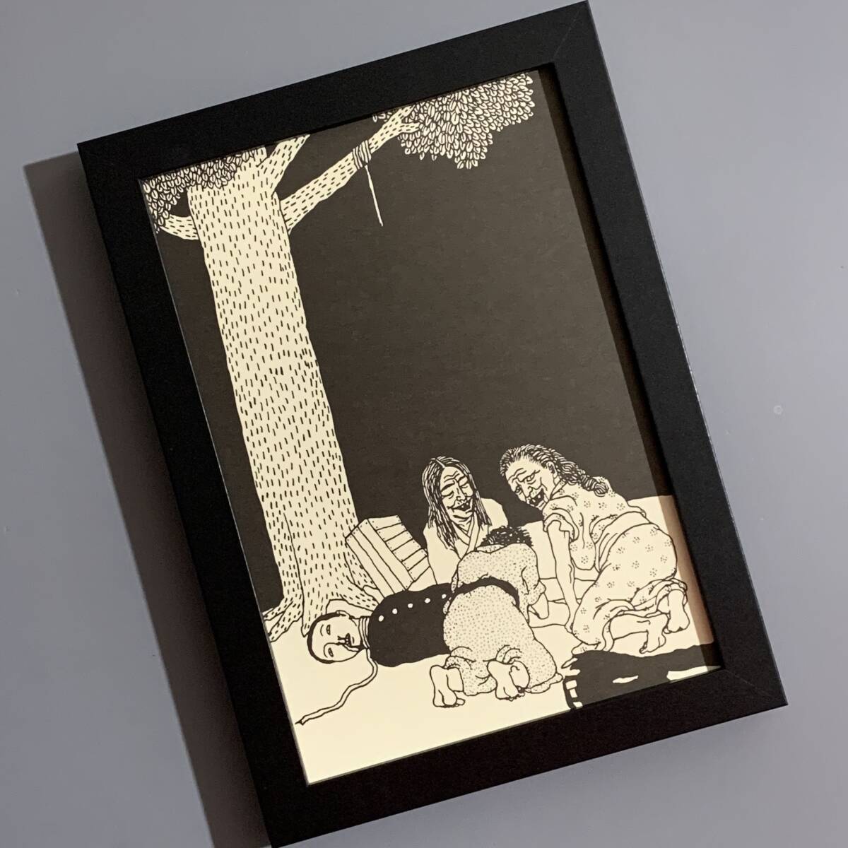 【目立った傷や汚れなし】 佐伯俊男 「初期作品集#48」/A5額装品/復刻版/エロティックアート/貴重イラスト/印刷物/インテリア ...