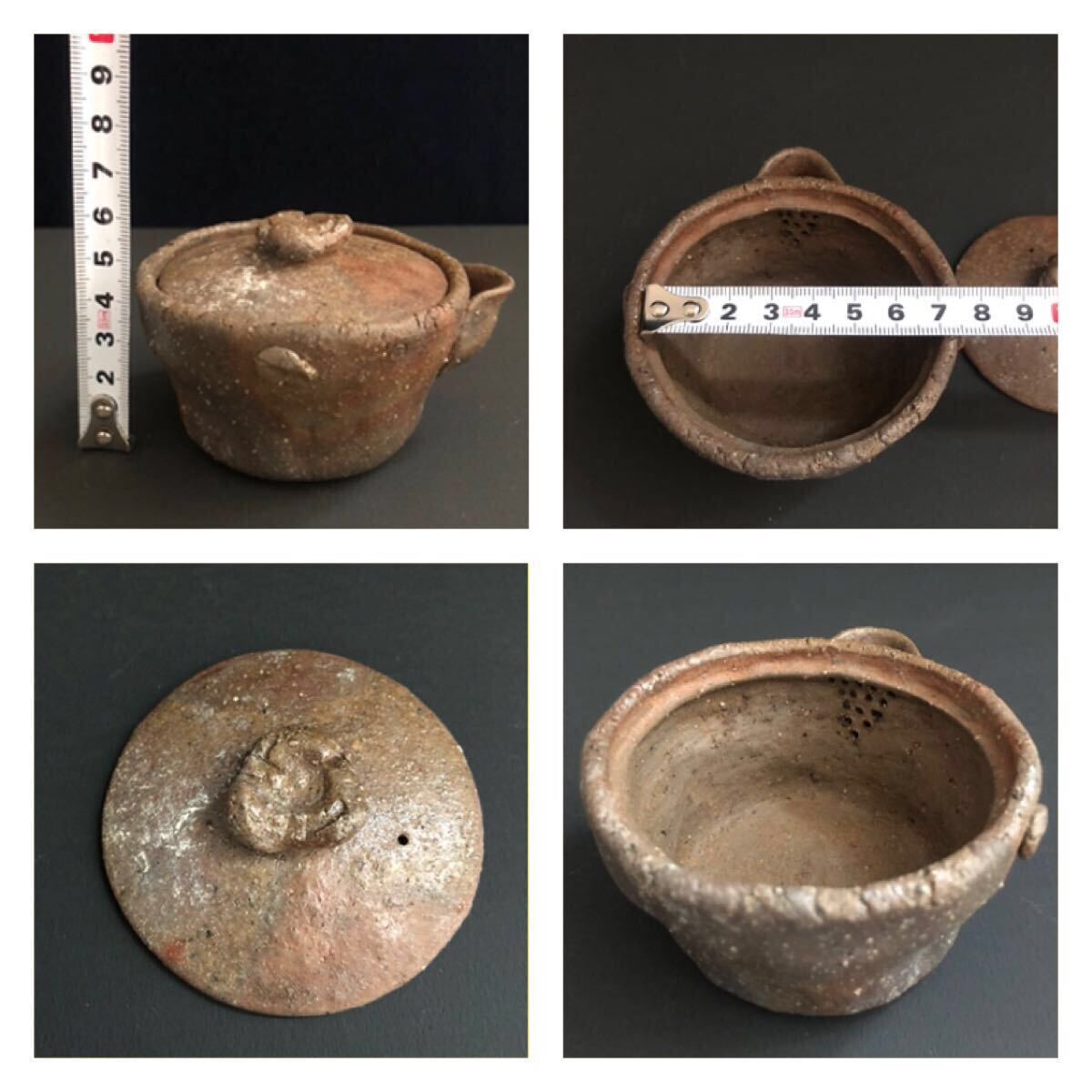 名工　入江光人司　備前煎茶碗5客　口径約5㎝  東Y6-1008①トサチ 名工 入江光人司 備前煎茶碗5客 口径約5㎝ 東Y6-1008①トサチ 工芸品