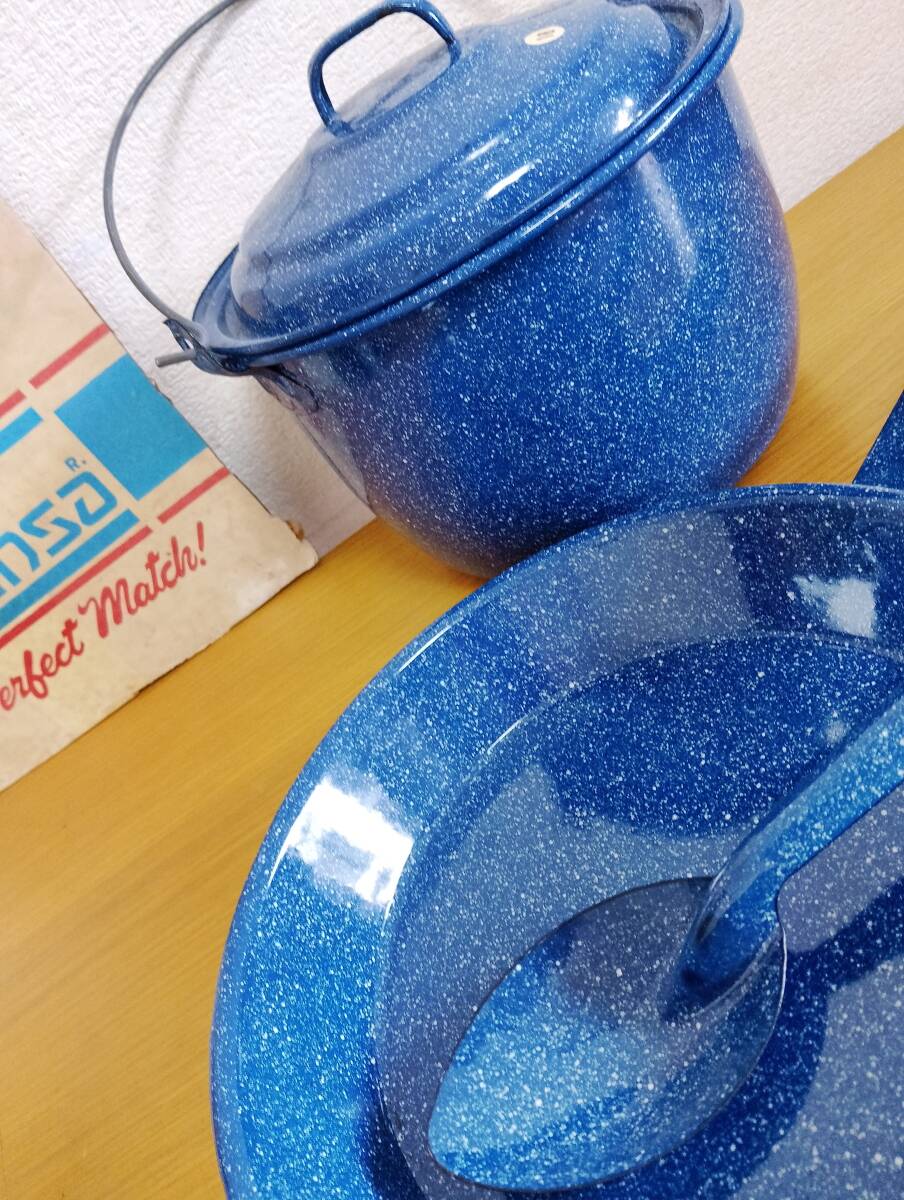 CINSA シンサ　ホーロー　鍋　フライパン　ポット　食器セット　キャンプグッズ CINSA シンサ ホーロー 鍋 フライパン ポット 食器セット