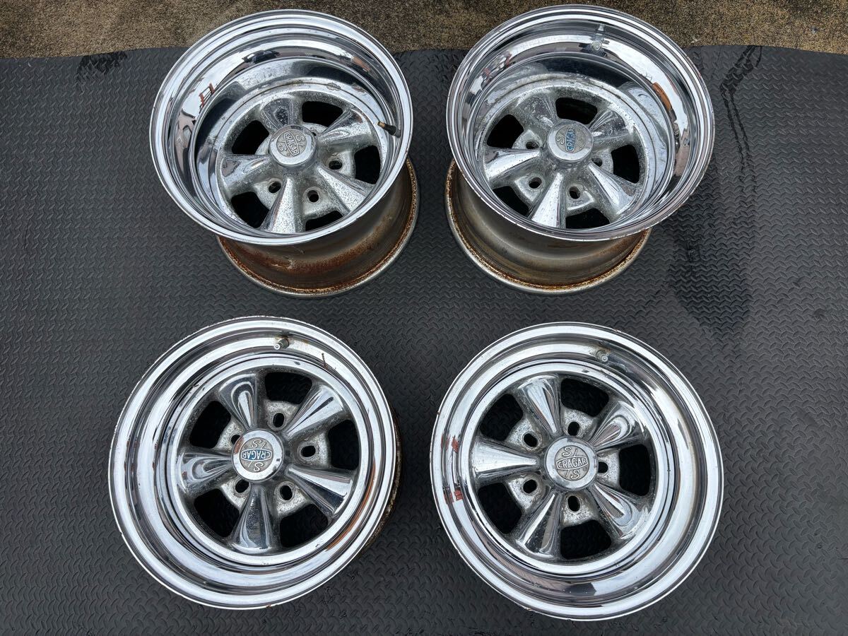 CRAGAR ワイヤーホイール】「14インチ」《5本》「PCD-114.3」「5穴