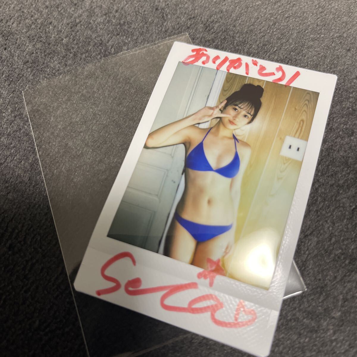未使用】天野ちよ 直筆サイン入り 撮影現場 チェキ 最新DVD