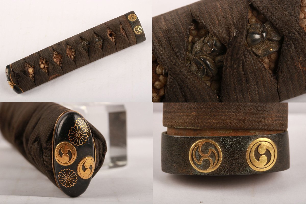 目立った傷や汚れなし】日本刀装具 短刀拵 合口拵 家紋の図 五三の桐