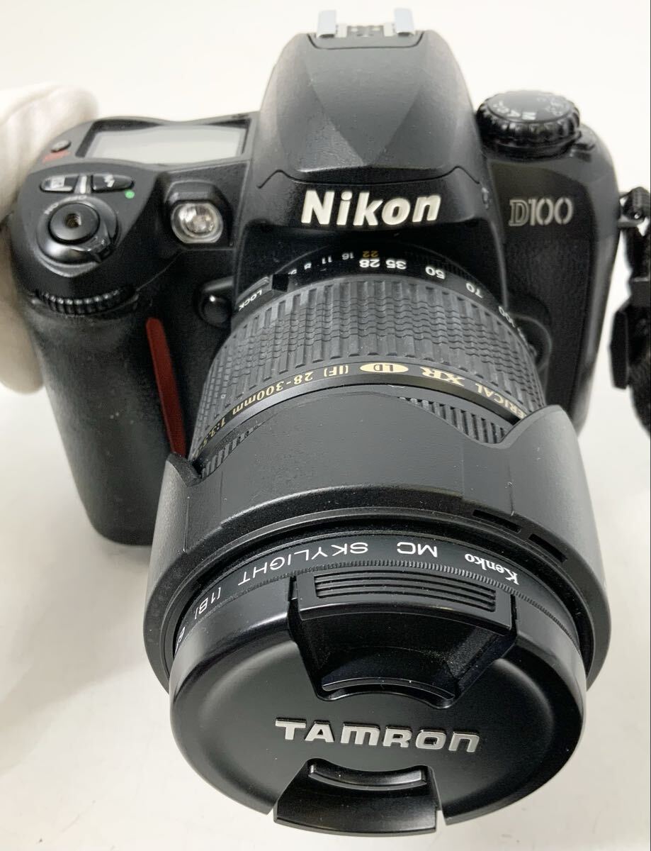 【15】デジタル一眼レフカメラ　ニコン　Nikon　D100　現状品　ブラック　6メガピクセル　610万画素　オートフォーカス　付属品多数　中古の1番目の画像