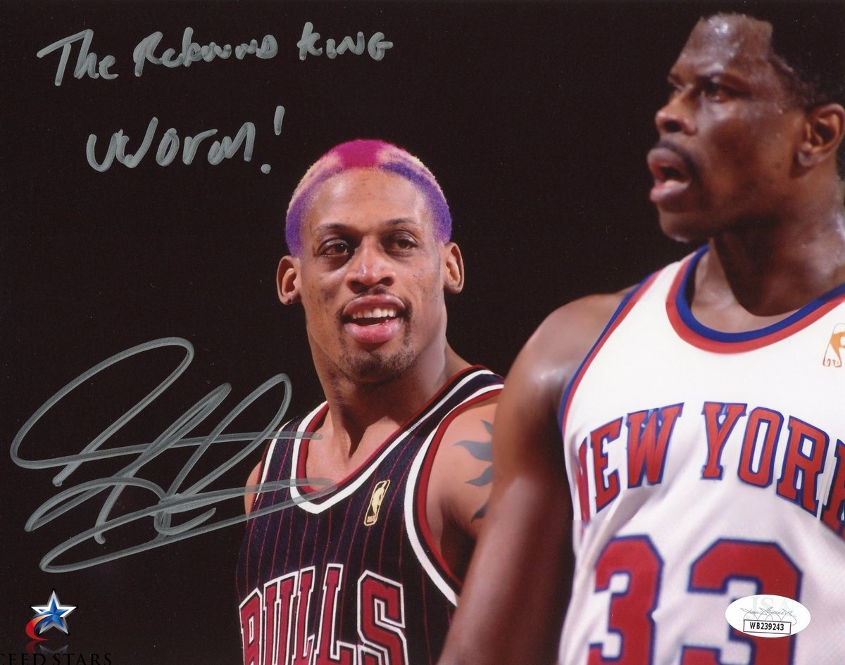 新品】☆2011年殿堂☆ デニス・ロッドマン 直筆 サイン 8×10 NBA 公式