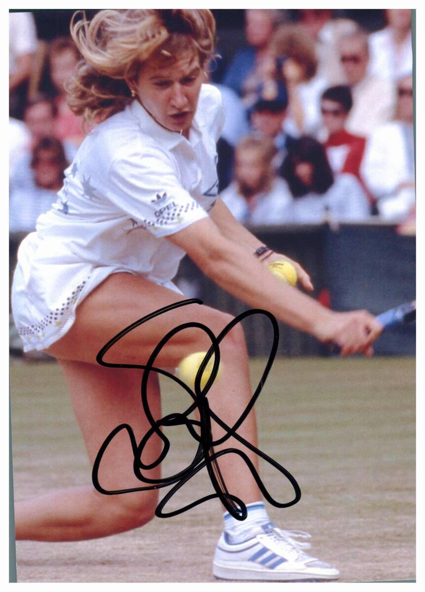 シュテフィ・グラフ 直筆サイン付き写真 証明書COA付き 女子プロテニス