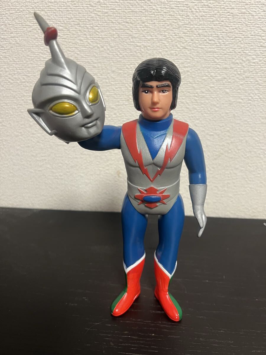 ⚠️未開封デッドストック　流星人間ゾーン　ワルギルガー　スタンダード　オレンジ オレンジ製 ワルギンガー ソフビ 萬年社 検)流星人間ゾーン ブルマァク