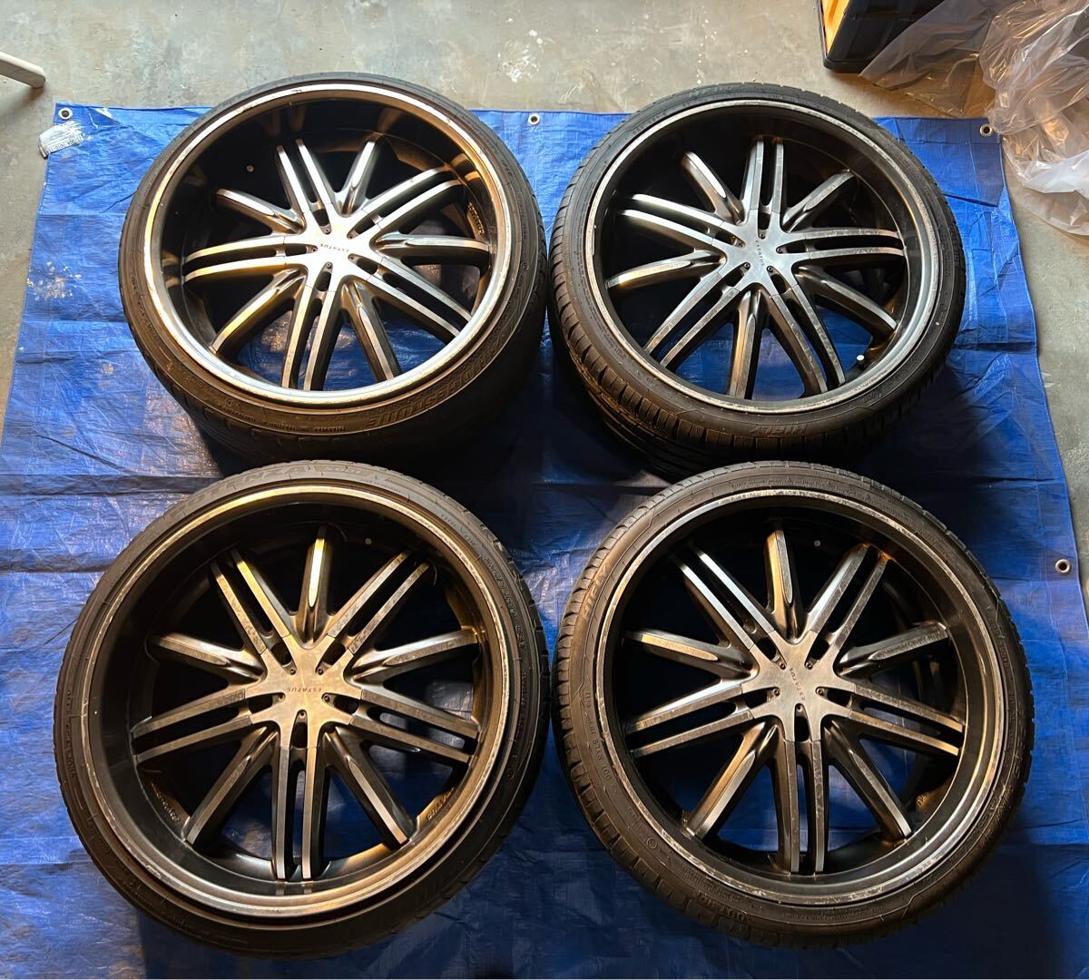 B141】ホイール4本セット ESTATUS style－SV 19インチ7.5JJ オフセット 