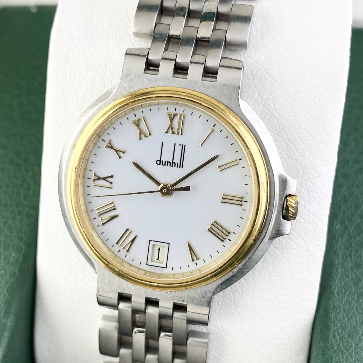 9655☆1円スタート！dunhill ダンヒル エリート 18K YG金無垢 メンズ