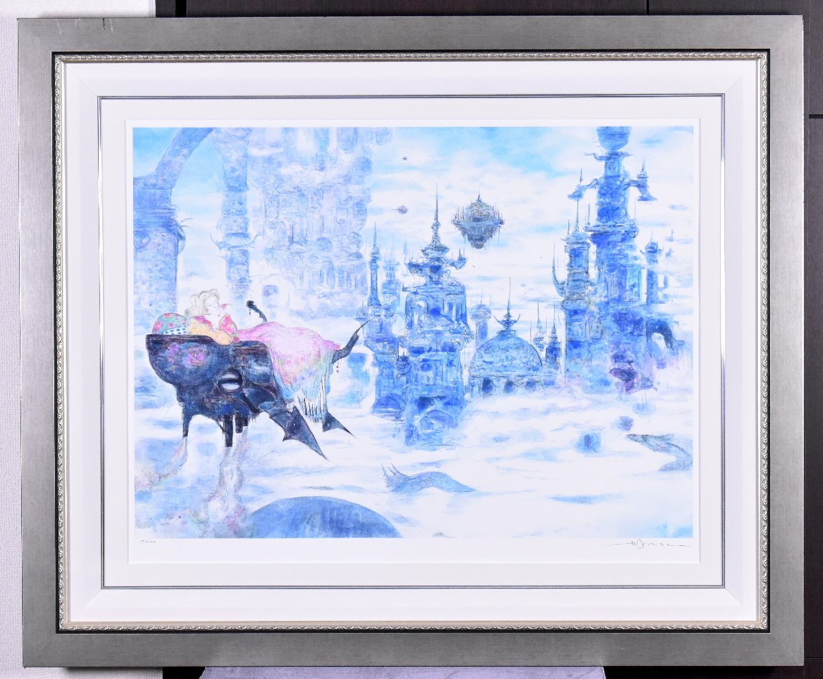 中古】☆人気イラストレーター天野喜孝 リトグラフ L'ACQUA ROSSA 85