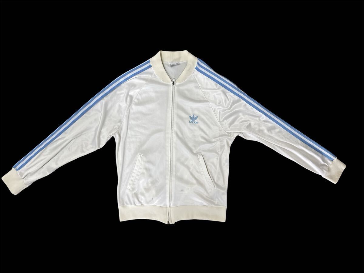 80's USA製 adidas ビンテージジャージ ターコイズブルー ATP レア