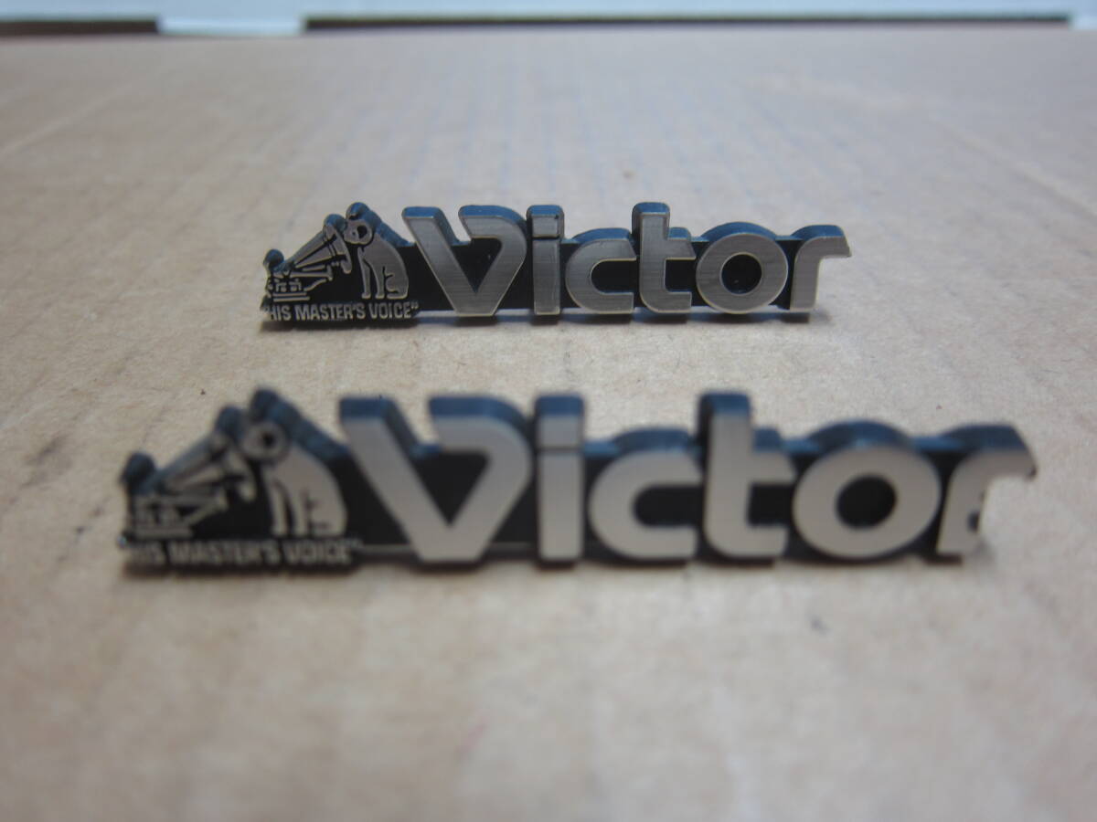 Victerスピーカー用.エンブレム　2枚　送料無料 ♪ビクター Victor エンブレム ロゴ 送料82円～♪の落札情報詳細