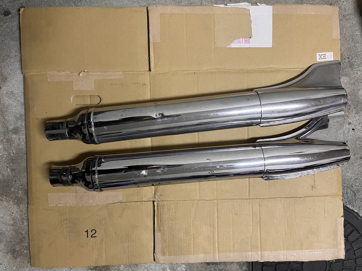 中古】FLSTS純正フィッシュテールマフラー 中古 貴重 65655-97 左右
