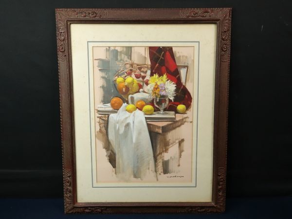 吉野谷幸重 静物画 油彩師 小磯良平【真作保証】額装済の落札情報詳細