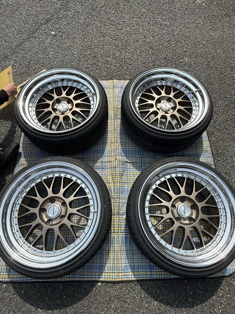 マイスター S1 2P 18インチ 8J-18 +23 x2 9J-18 +32 x2 ディスク 白 マイスター S1 2P 18インチ 8J-18 +23 x2 9J-18 +32 x2 ディスク 白