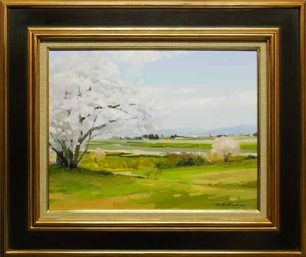 柳川喜八郎 油彩画 「八ヶ岳」 F30号 額付 風景画 洋画家 物故画家 日