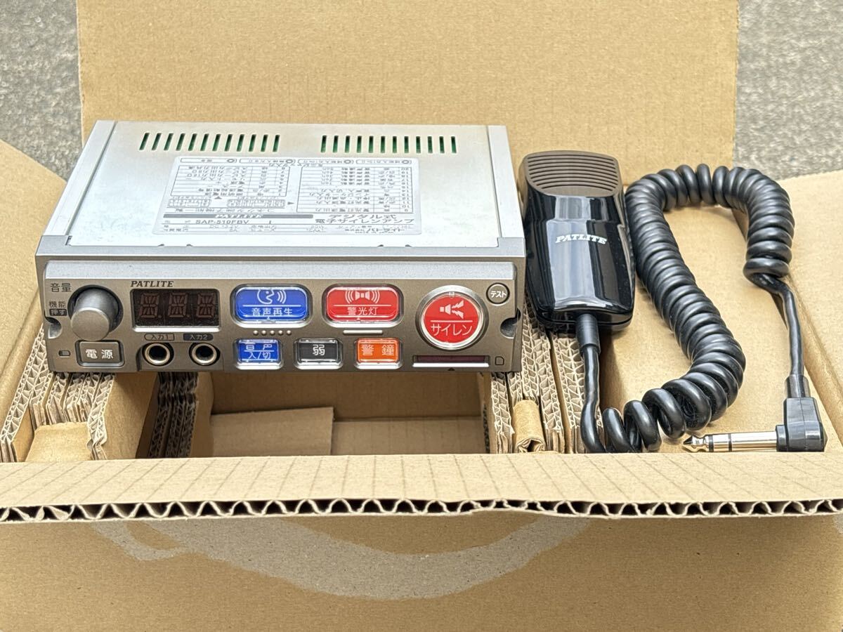 美品 パトライト サイレンアンプ SAP500 BVZ マイク付き DC12V 50W