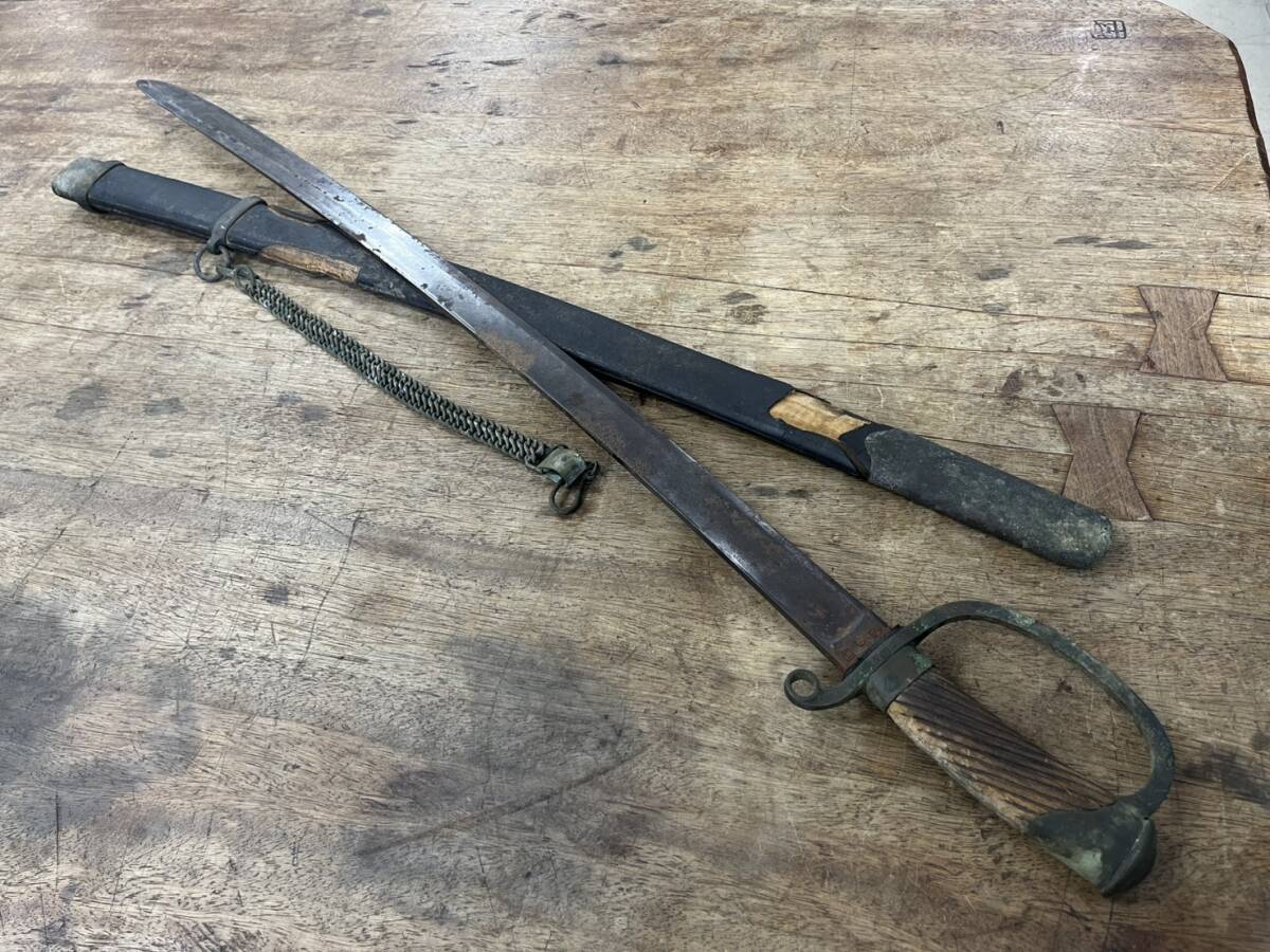 中古】サーベル/軍刀/指揮刀/桜紋/模造刀【時代物】の落札情報詳細