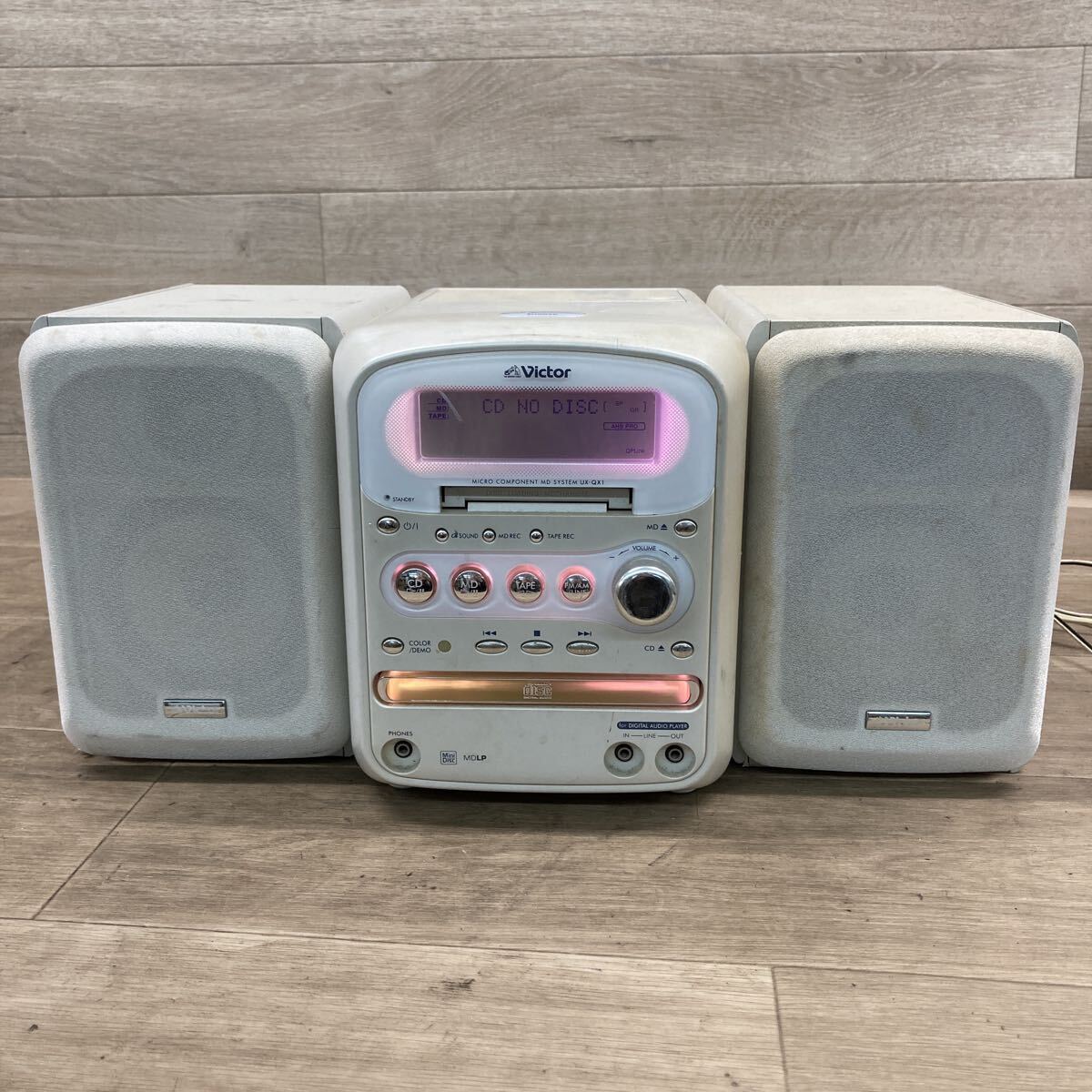 Victor ビクター CD/MD/カセットコンポ CA-UXQD70－S 中古品の落札情報