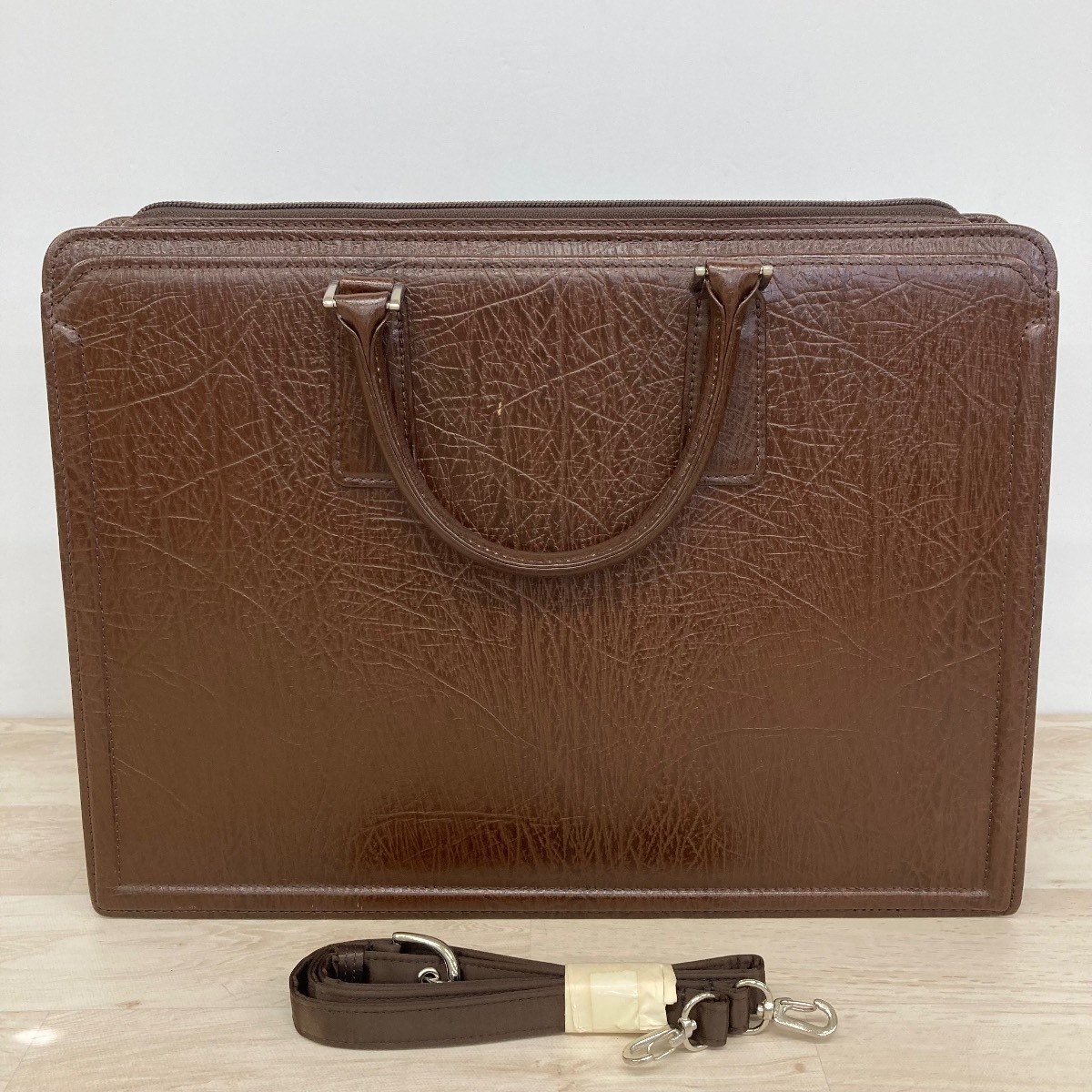 中古】日本製 マルエム松崎【maruem SMART・B】オールレザー 牛革