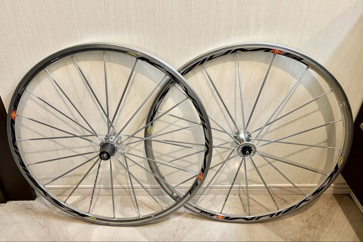 MAVIC KSYRIUM ELITE シマノフリー シルバー 前後セット 中古 純正