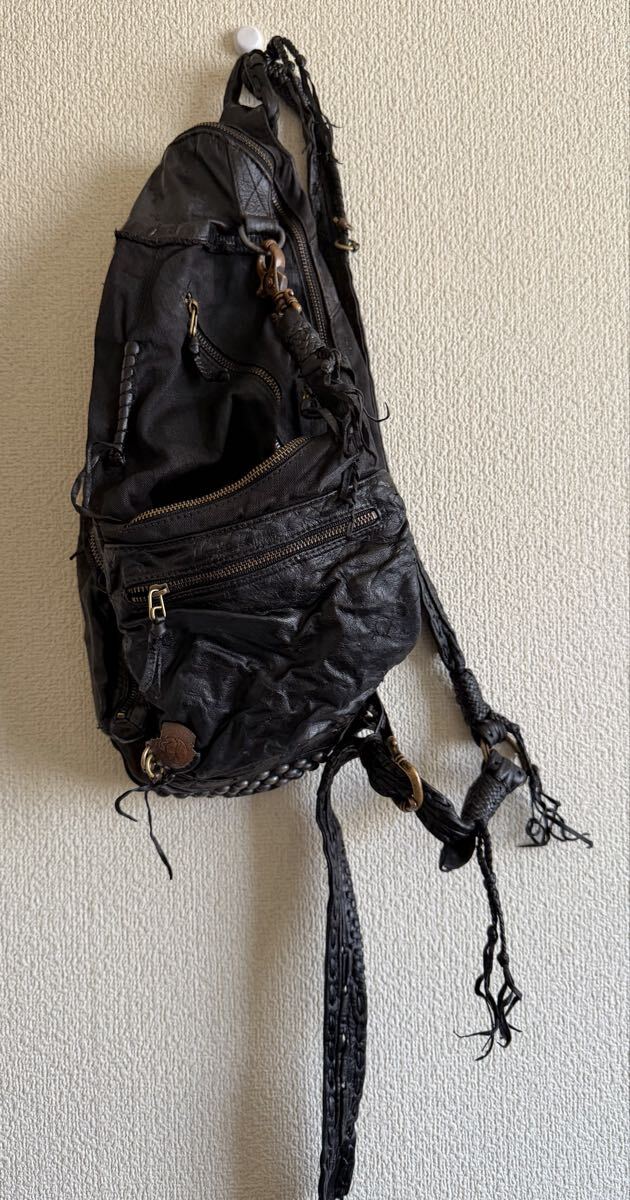 ☆初期☆本物 廃盤モデル 長渕 剛さん 14th スカル チョーカー ネックレス 14th Addictionフォーティーンス アディクション 牙 スカル クリスタル