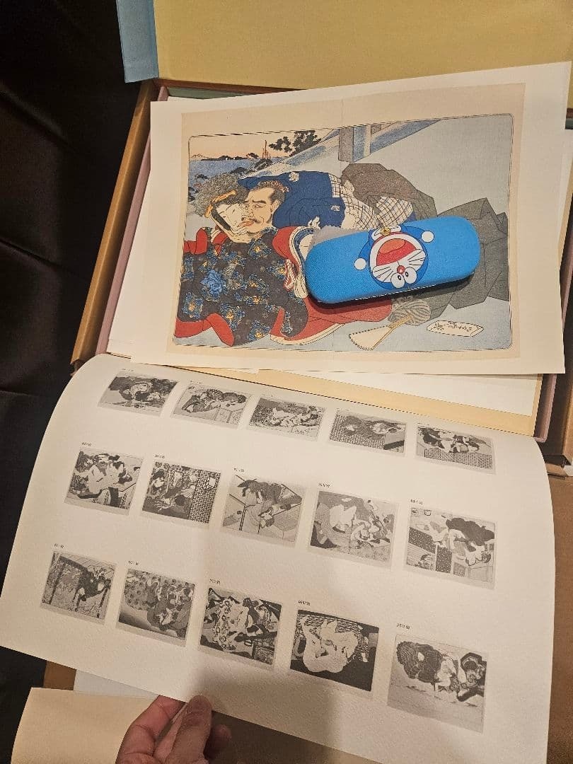 M3279 喜多川歌麿 「歌まくら くやしい」 春画 木版画 浮世絵 復刻版の