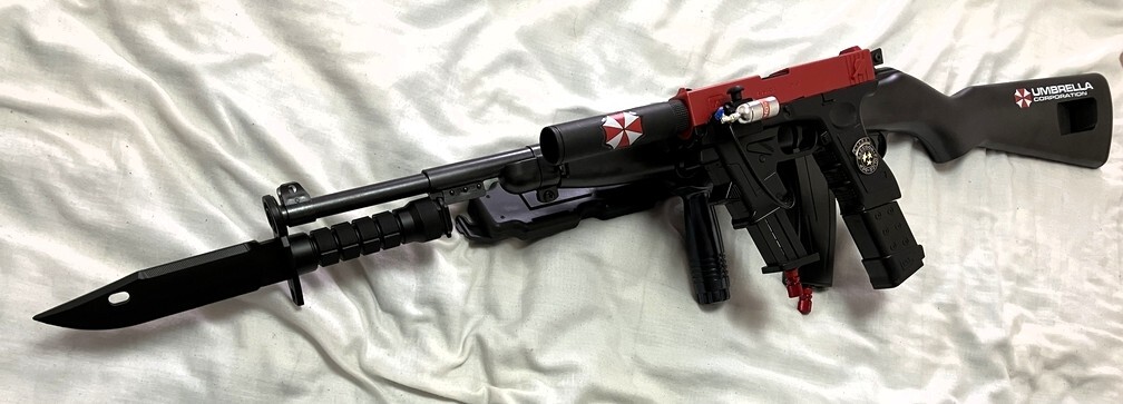中古】サバゲー黒装備セット バイオハザード M4A1/MP5/MP7/1円スタート
