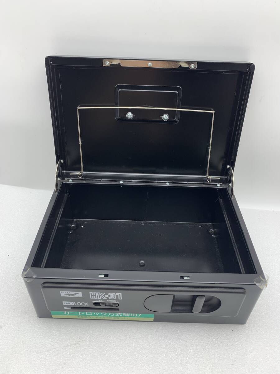 中古】☆美品！ELM 手提金庫 キャッシュボックス CB-36 カードロック式