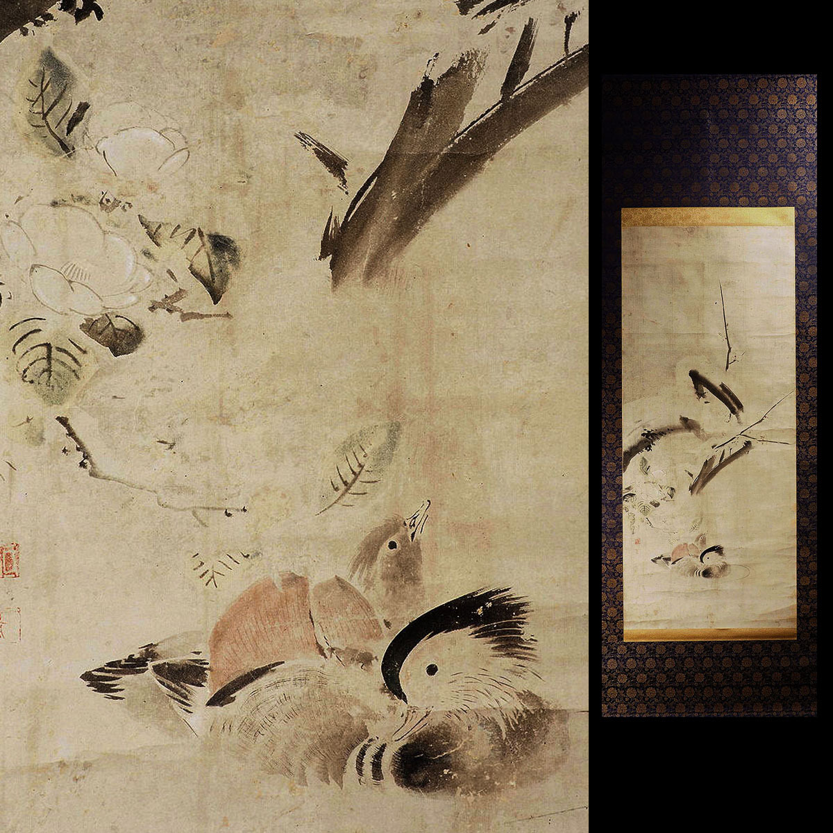 中古】円山応挙 『牛童子図』 円山派の祖 工芸印刷 紙本 二重箱 共箱