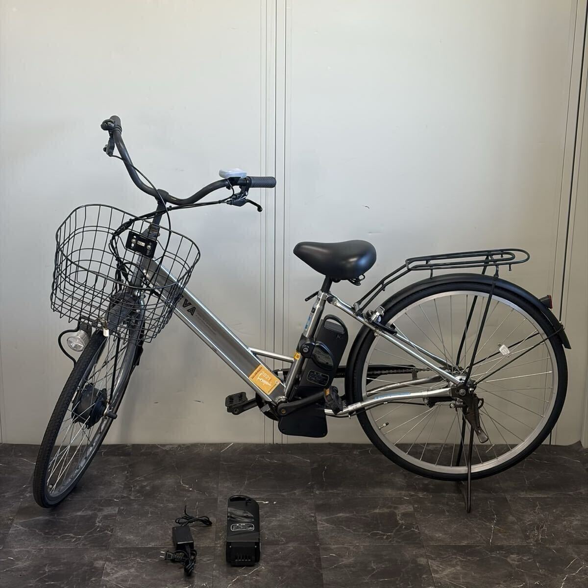 中古電動自転車サイモト自転車 アレグレスE 青 2020年6月購入 数回乗っ