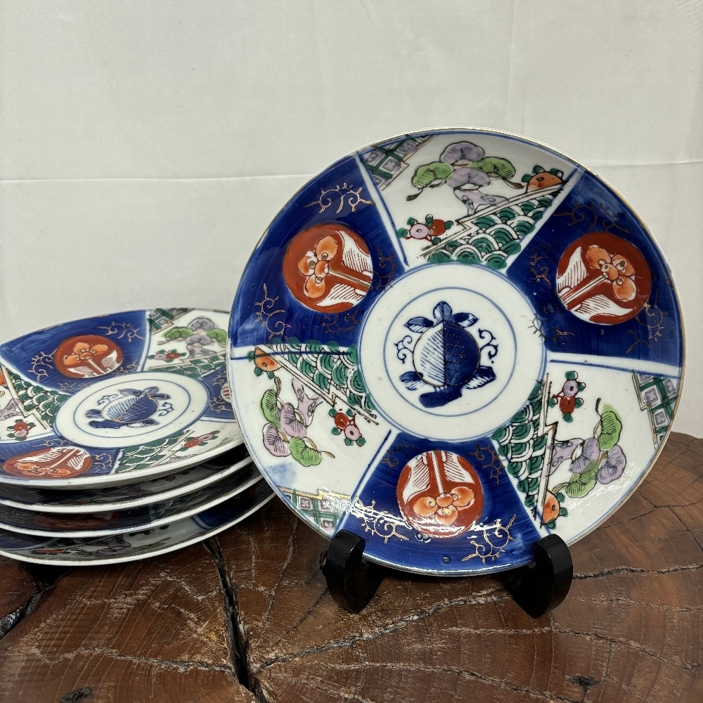 文明館】伊万里焼 手描 色絵 豆皿 小皿 20客 (明治時代) 陶磁器 こ79の