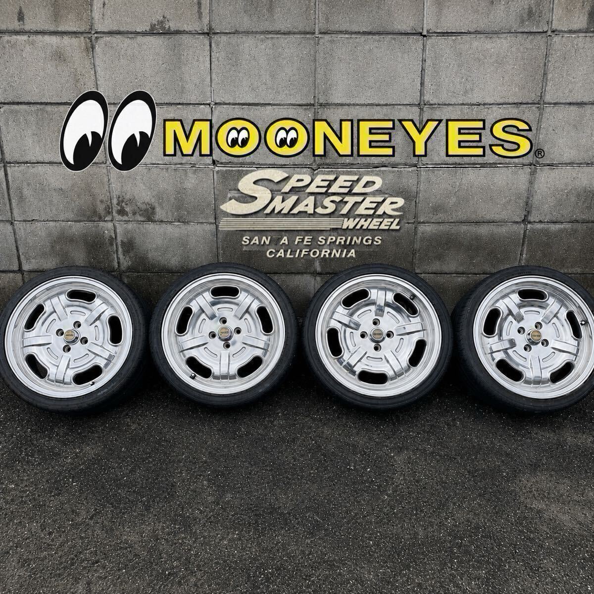 4本 15inch 5J +45 MOONEYES SPEED MASTER WHEEL スピードマスター