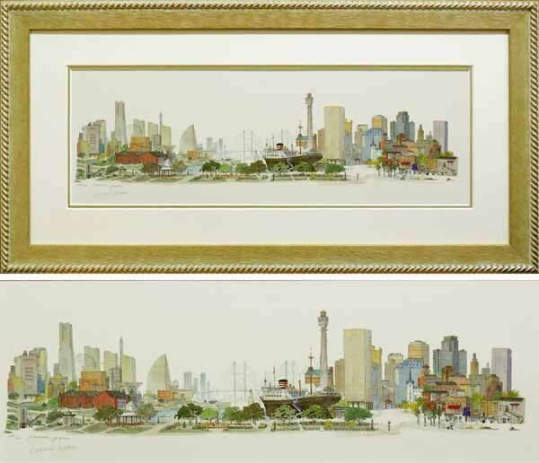 レオナルド・ウェーバー『横浜』◇ジグレー◇直筆サイン有◇人気作家