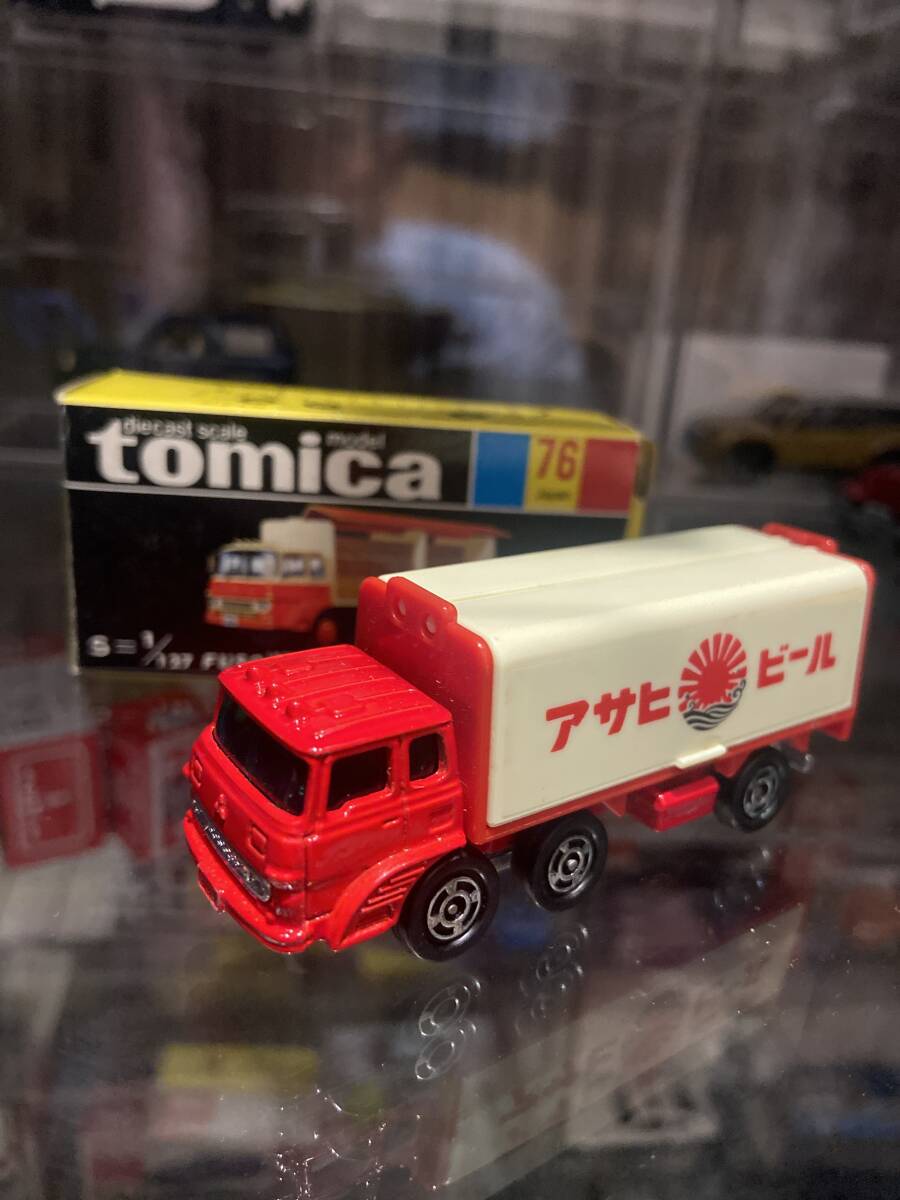 ビンテージ品】ふそうウイングルーフトラック 福山通運＊黒箱トミカ