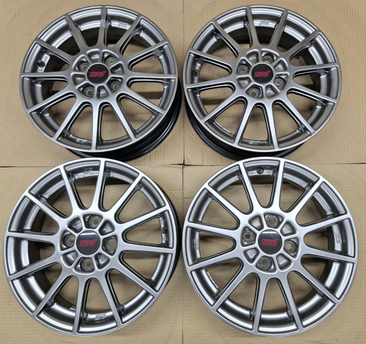 希少14インチ5J＋45スバルプレオRSリミテッドⅡ 純正 アルミホイール4本 スバル【プレオ RSリミテッドⅡ】純正アルミホイール 14インチ・4本