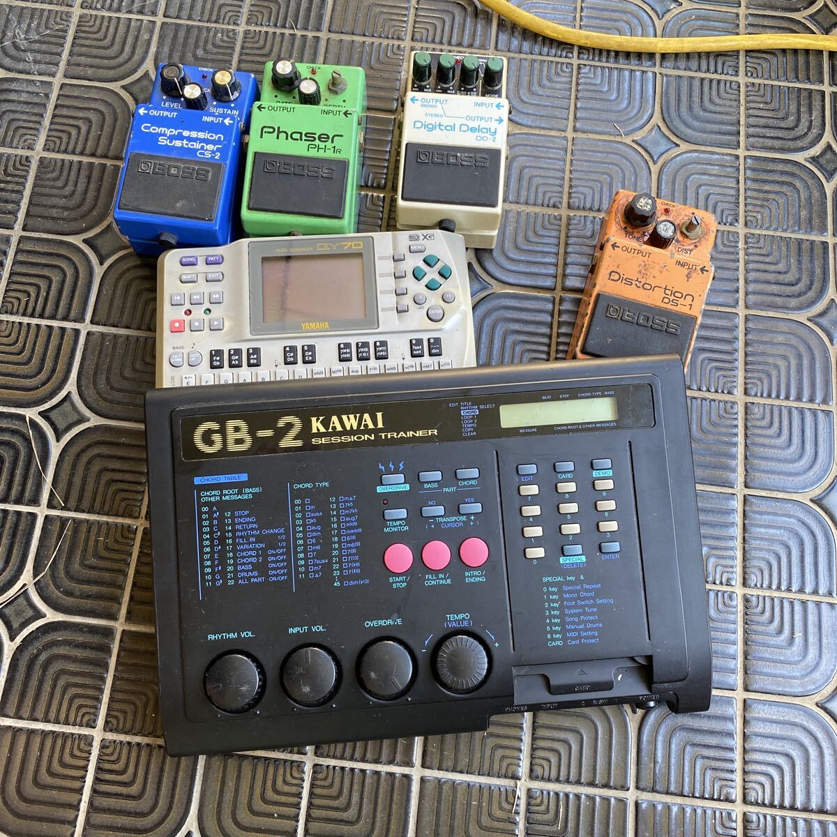 □YAMAHA PSE-40A エフェクターボード 2台 エフェクター8個セット 野呂