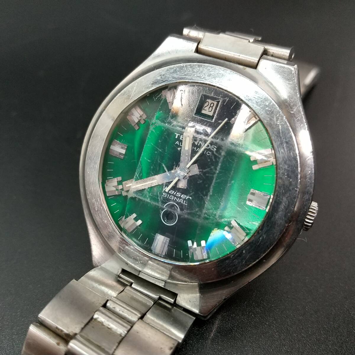 D153-mA1611◎ TECHNOS テクノス Kaiser TIGON メンズ 自動巻き 不動