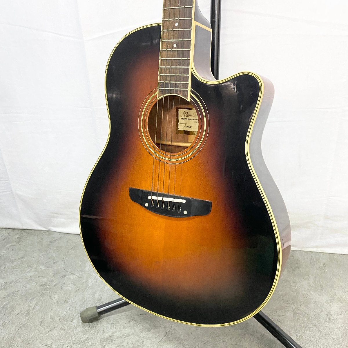 即決 Morris 美色エレアコギター モーリス製エレクトリック