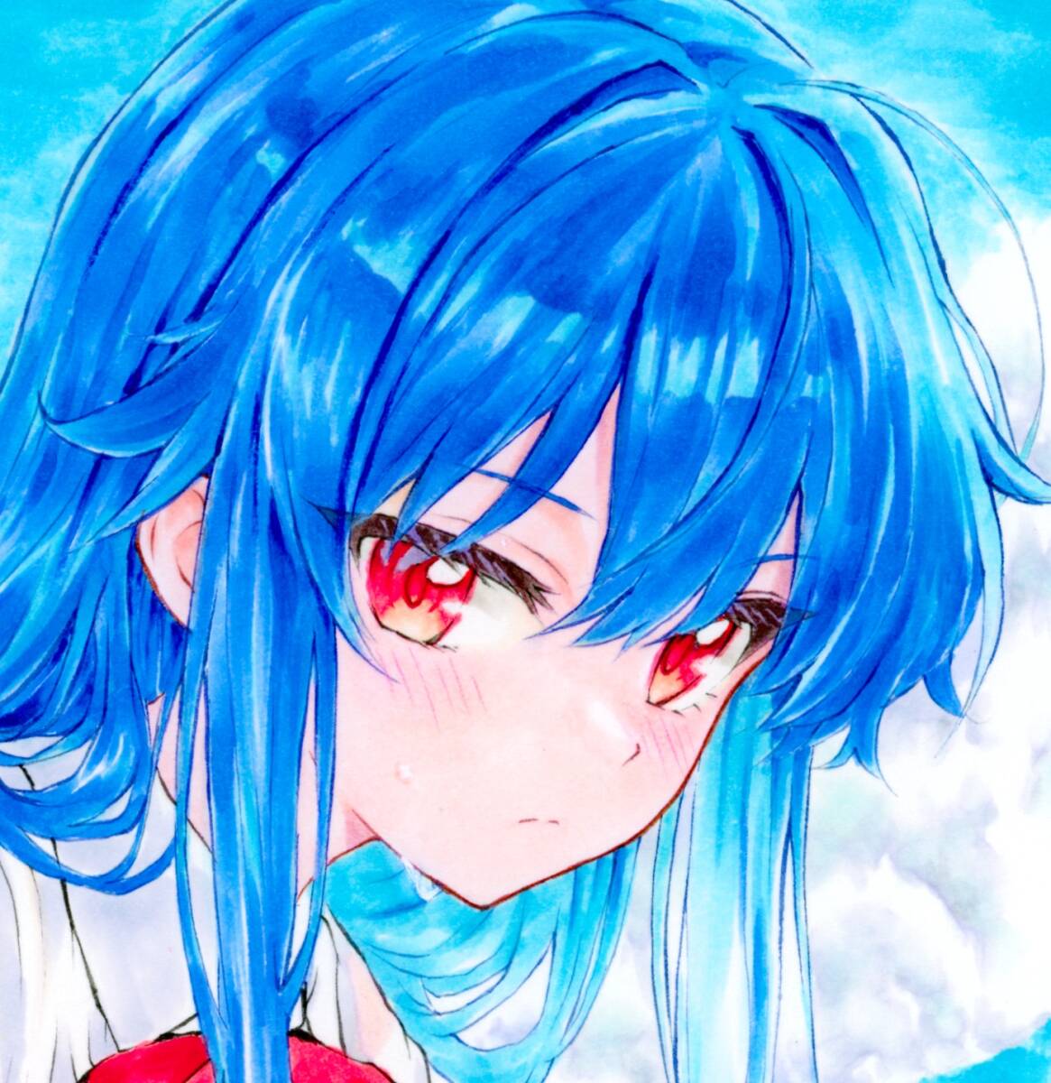新品】同人手描きイラスト【東方Project 比那名居天子】A4の落札情報