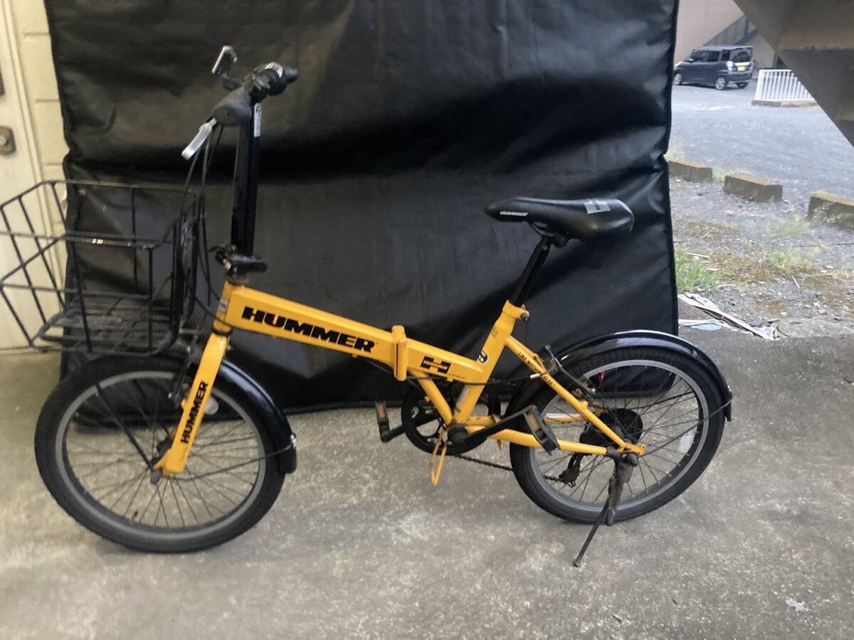 HUMMER 】折りたたみ自転車 ゴールド HUMMER ハマー 折りたたみ6変速