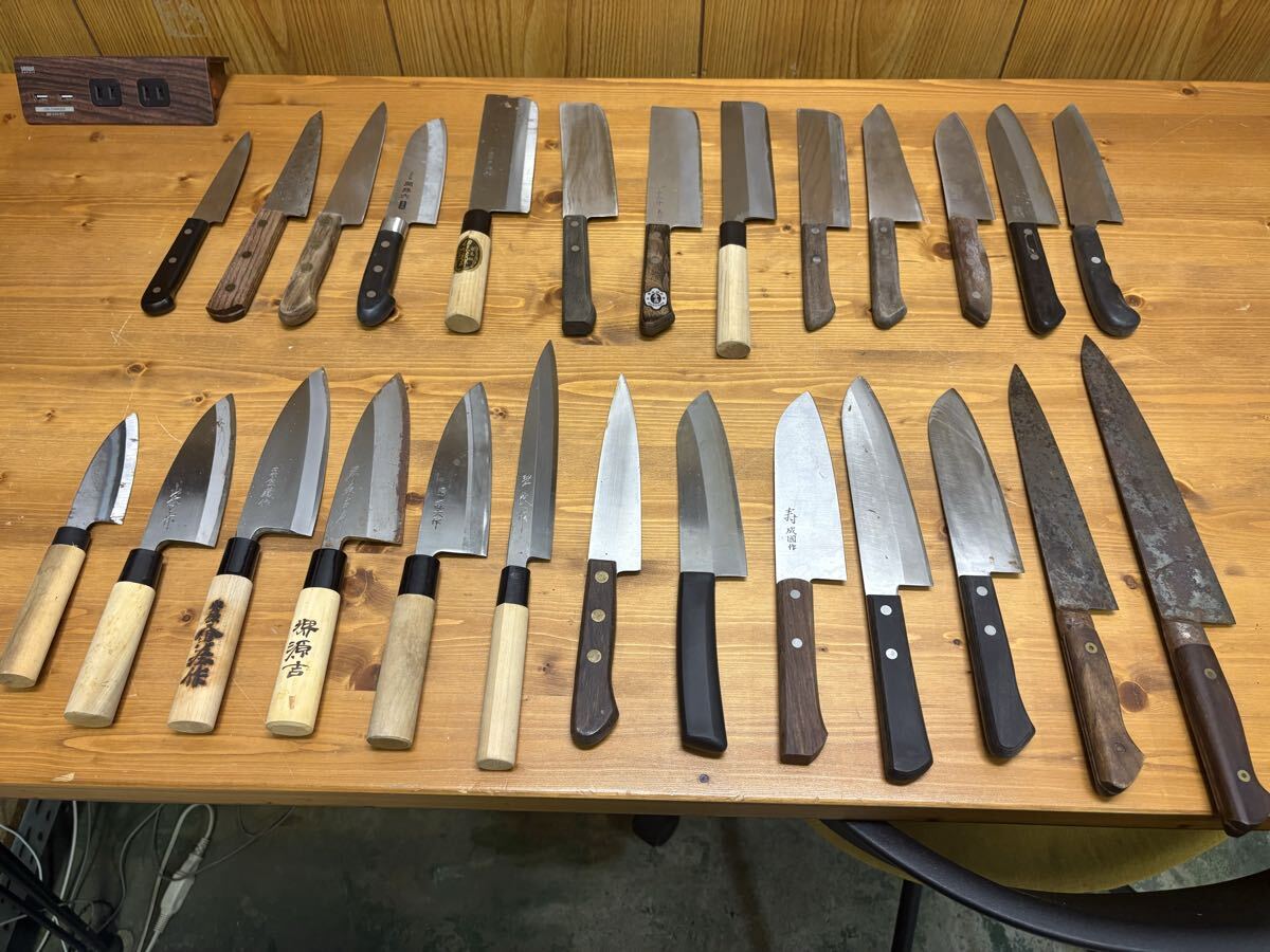 月山和久 包丁 本鍛造 青鋼 山形打刃物 料理 調理器具 現状品 和包丁