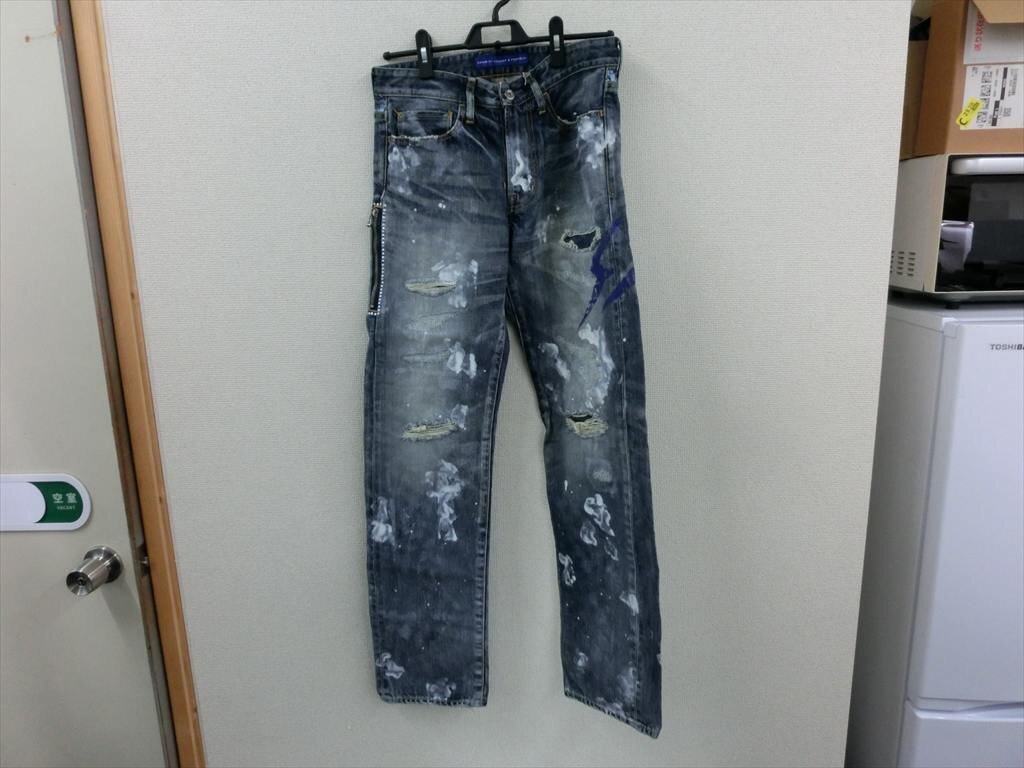 denim by vanquish & fragment ダメージ加工デニム パンツ 32 VFP1038 denim by vanquish & fragment ダメージ加工デニム パンツ 32 VFP1038