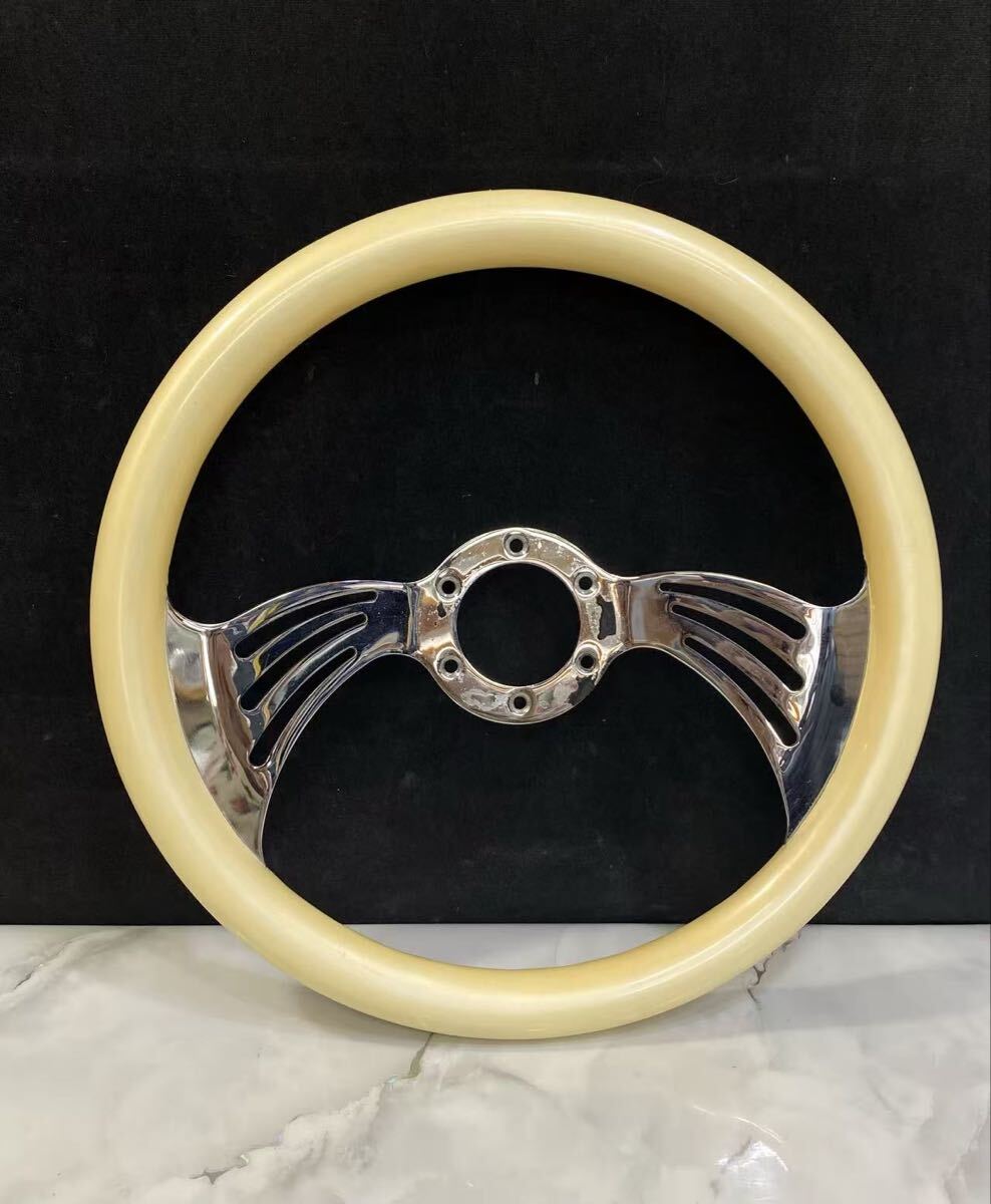 美品『junis』ウッドハンドル 35Φ ジャニス ウッドステアリング 旧車