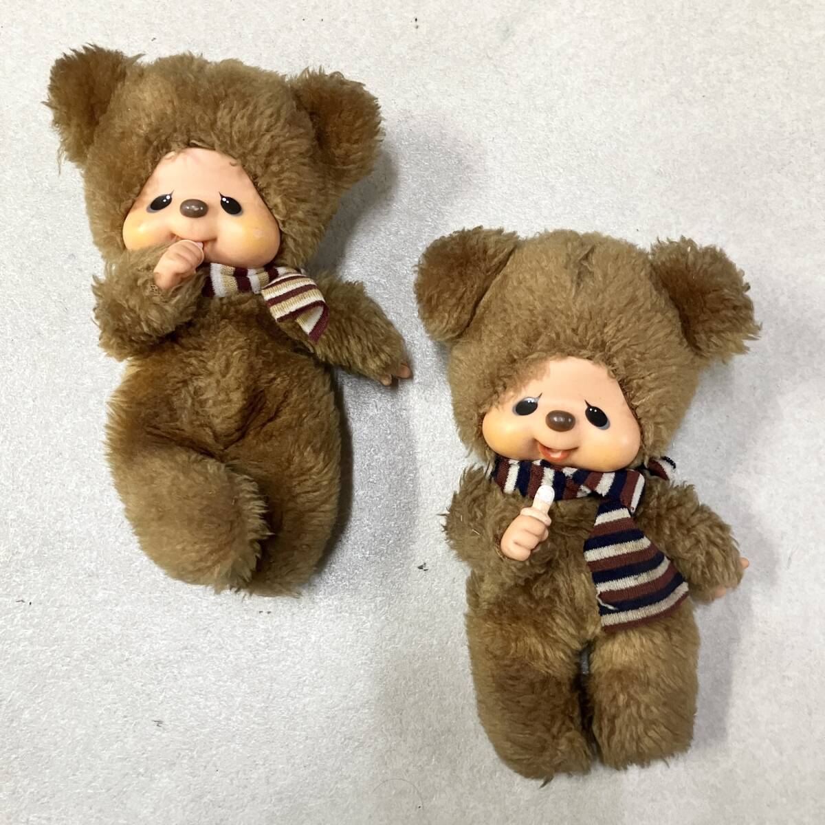中古】059 昭和レトロ ぬいぐるみ モンチッチ 3体セット おしゃぶり 目