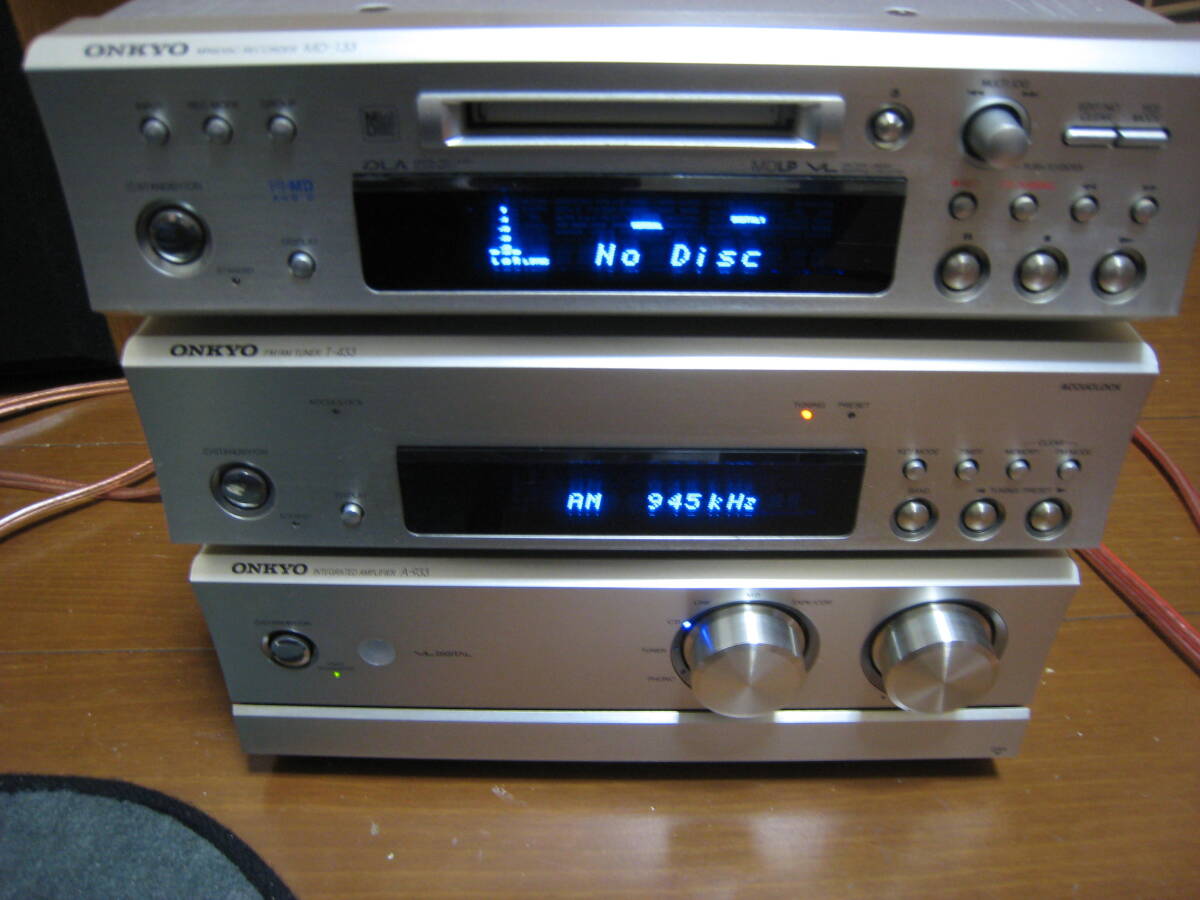 中古】DENON デノン ミニコンポセット（アンプ、CD、MD、カセット